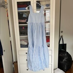 Crown & Ivy Light Blue and White Striped Dress